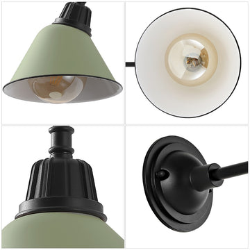 Croydon 9.63" Farmhouse Industrial Indoor/Outdoor Iron LED Gooseneck Arm Outdoor Sconce